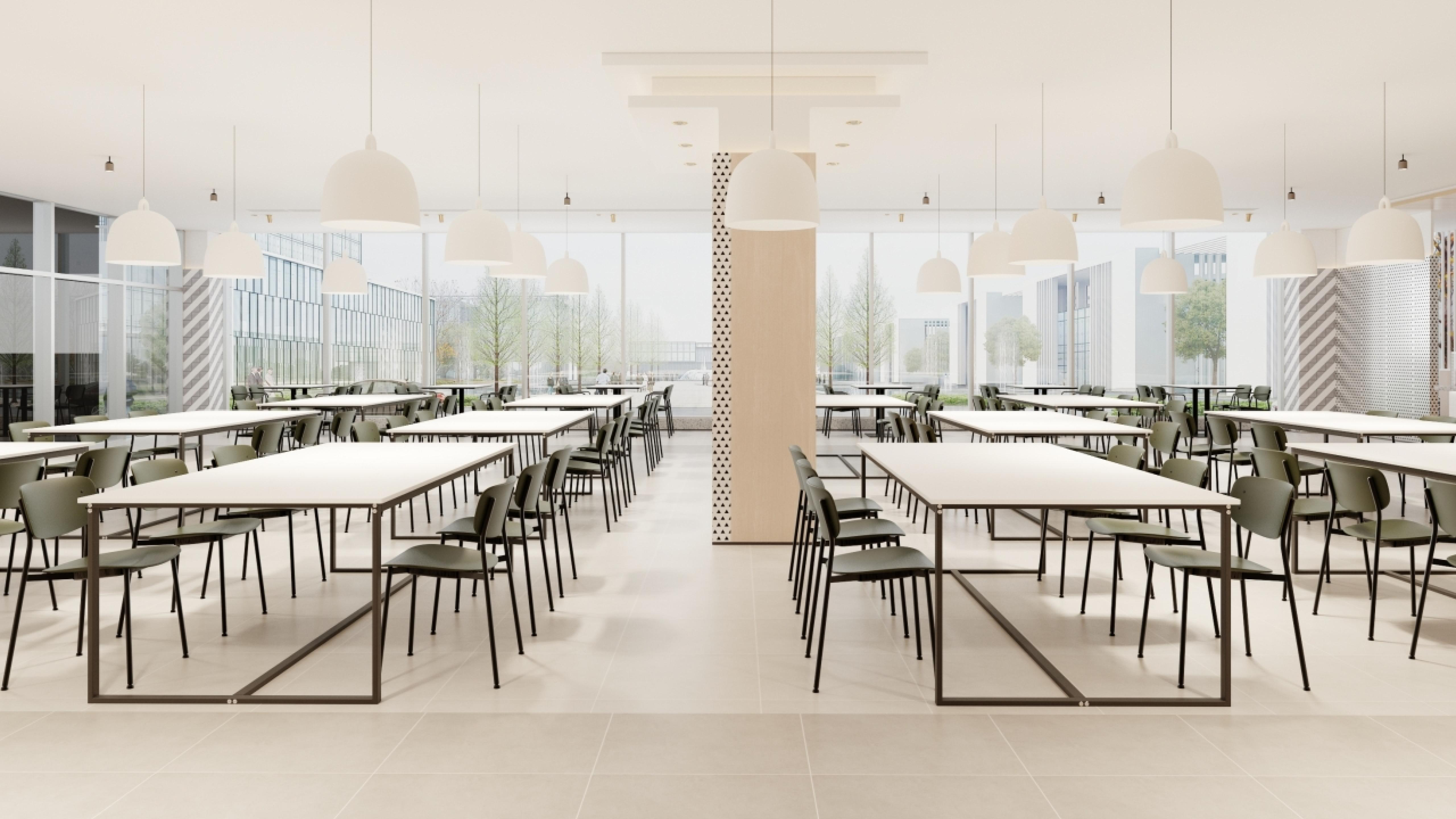 Customized furniture for the cafeteria and dining hall for DYR002
