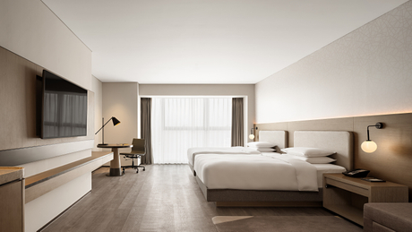 Customized hotel furniture for standard TWIN bed rooms for DYSTR001