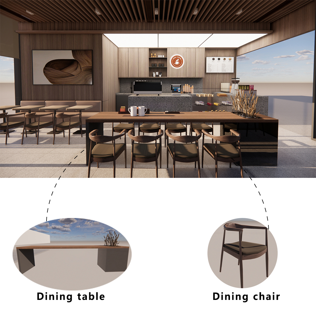 Customized furniture for store-style restaurants for DYSC001
