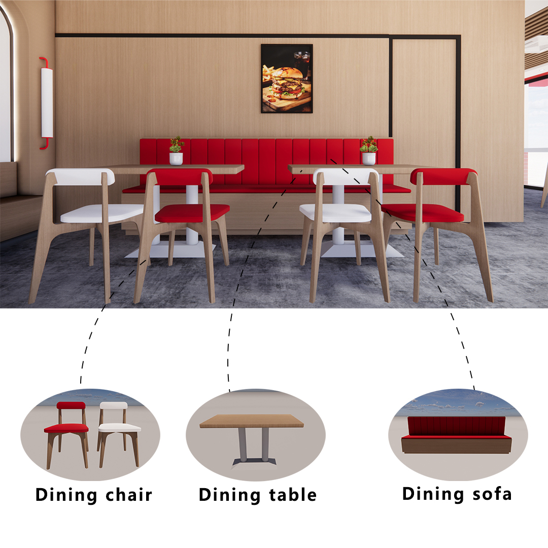 Customized furniture for store-style restaurants for DYSC002