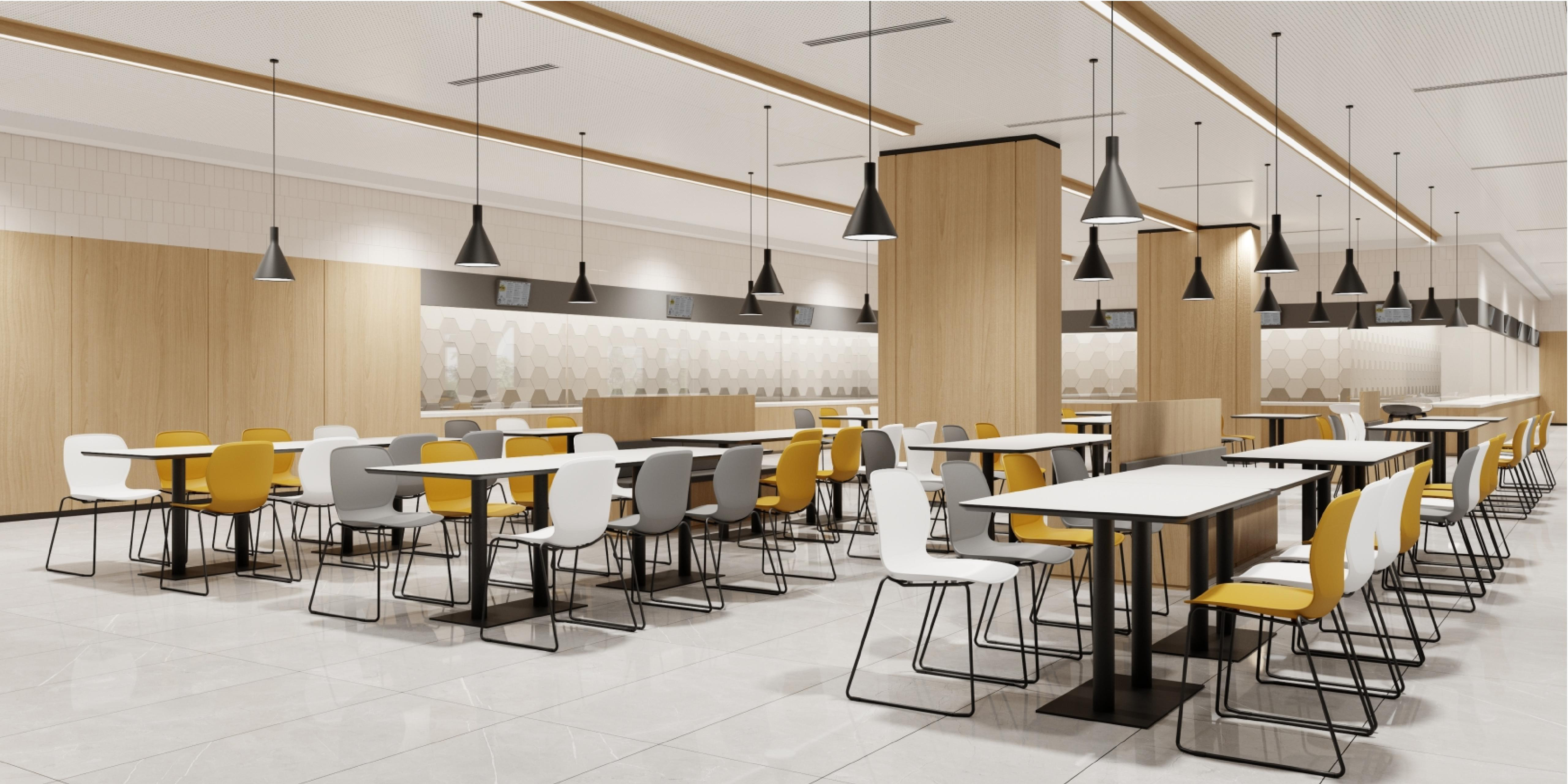 Customized furniture for the cafeteria and dining hall for DYR003