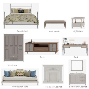 Hotel furniture customization for luxury king-size bed rooms for DYDKR004