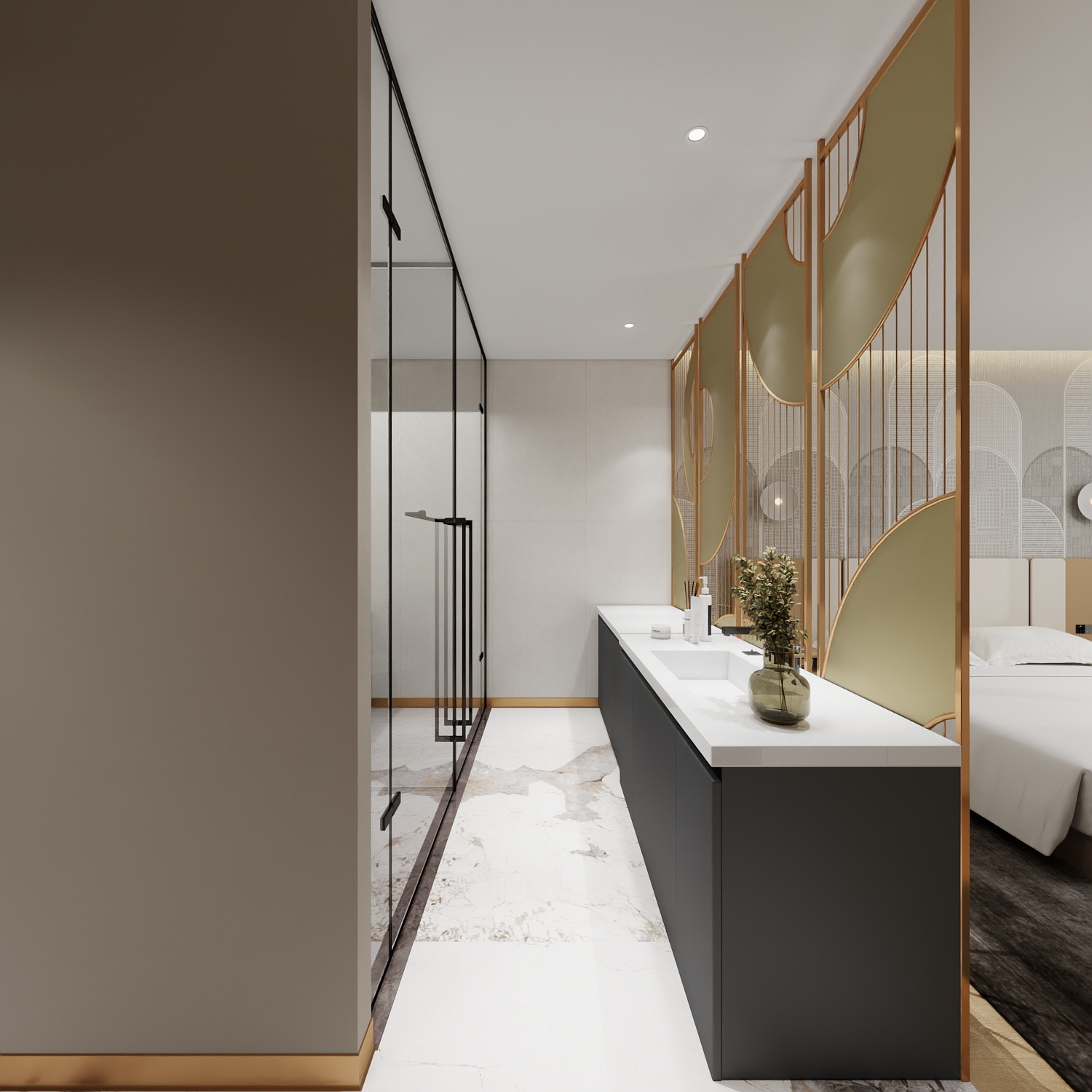 Hotel furniture customization for luxury king-size bed rooms for DYDKR002