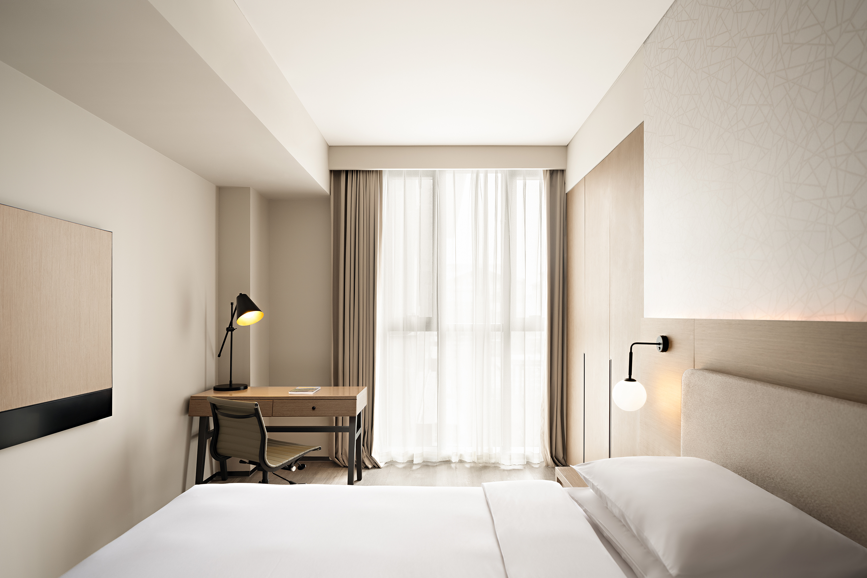 Customized hotel furniture for standard TWIN bed rooms for DYSTR001