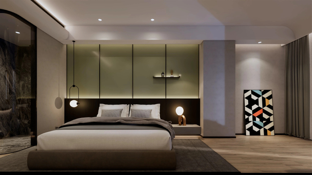 Customized hotel furniture for standard king-size bed rooms for DYSDKR001