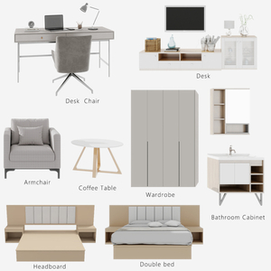 Customized hotel furniture for business king-size bed rooms for DYBDKR003