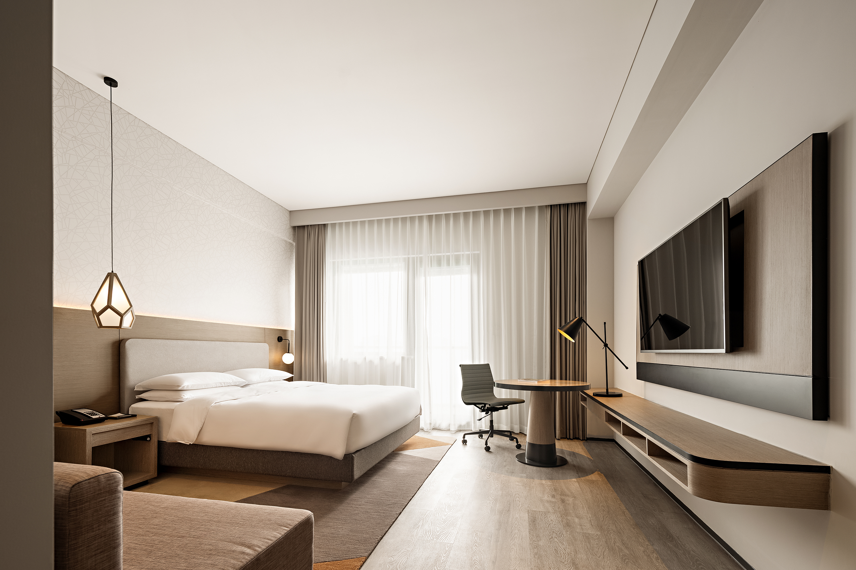 Customized hotel furniture for standard king-size bed rooms for DYSDKR002