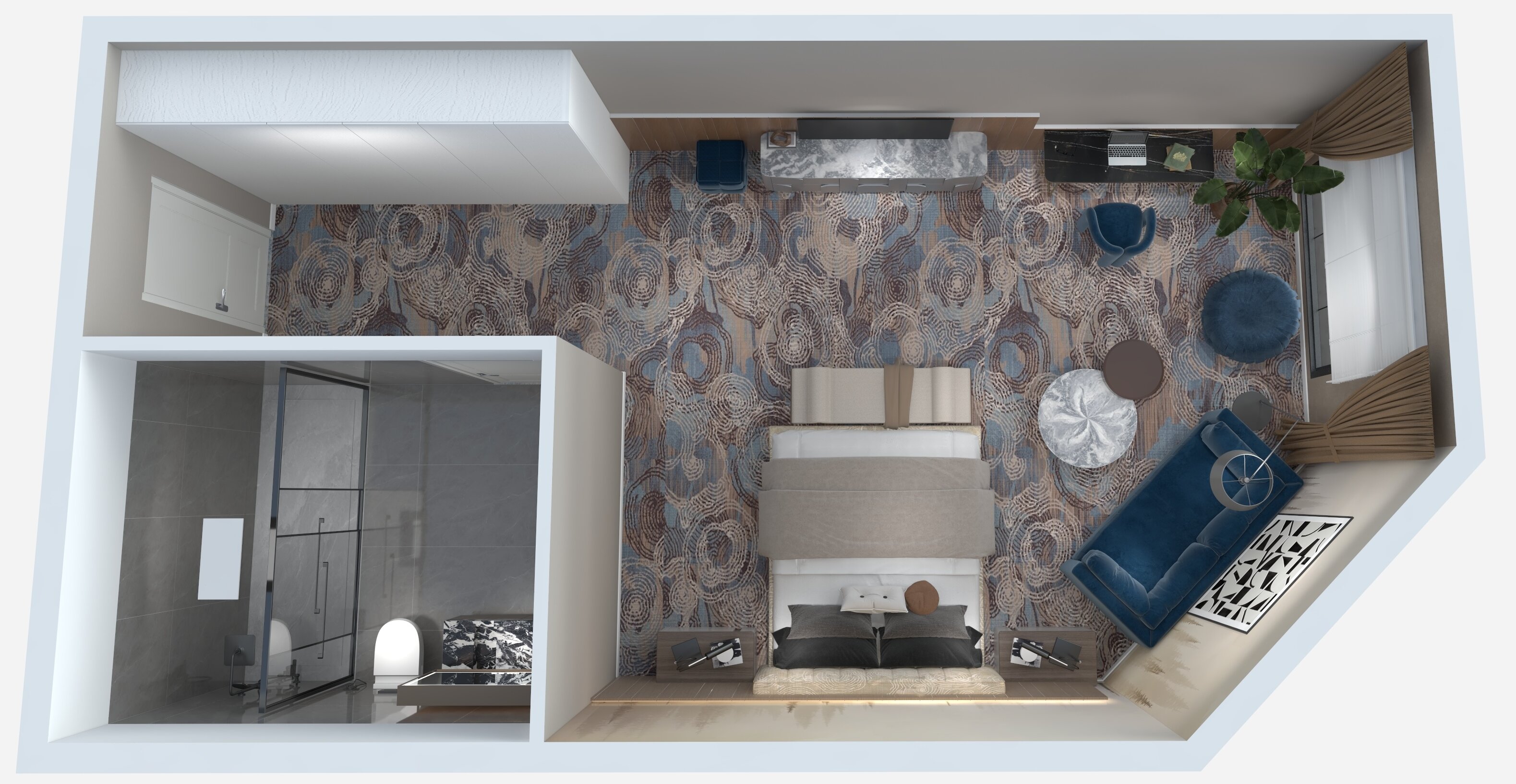 Hotel furniture customization for luxury king-size bed rooms for DYDKR003