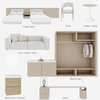 Customized hotel furniture for business twin bed rooms for DYBTR001